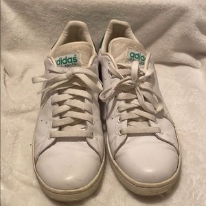 Stan Smith/ adidas white with green gloss shoe